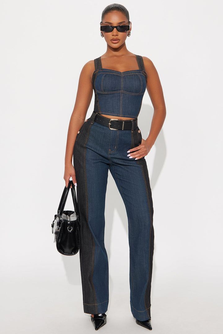 Busy Body Stretch Tailored Jeans - Dark Wash