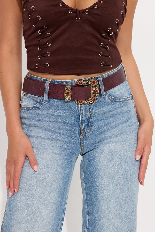 Desert Rising Belt - Burgundy/combo