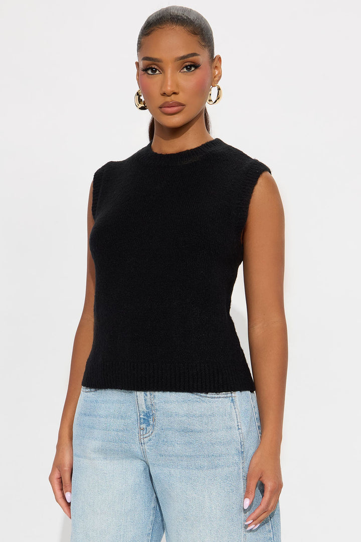 Fall For You Pullover Sweater - Black