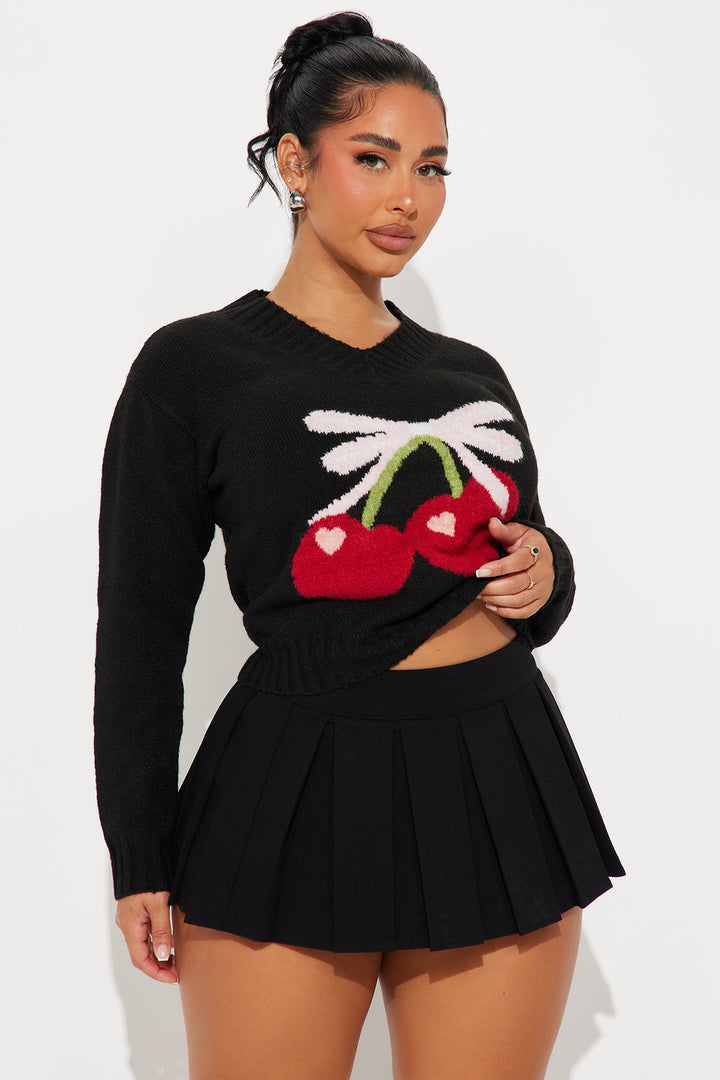 Cherry Girl Sweater - Black/combo
