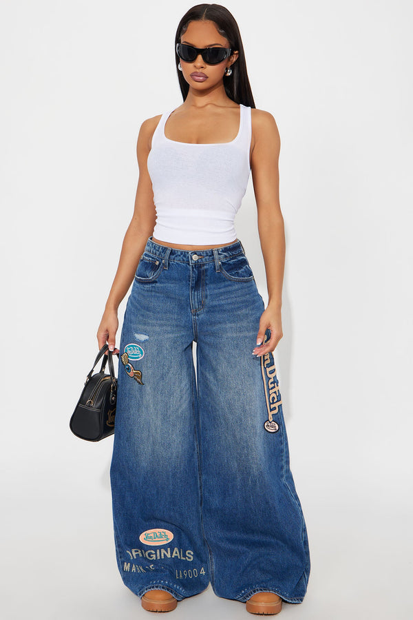 Von Dutch Originals Baggy Jeans - Dark Wash