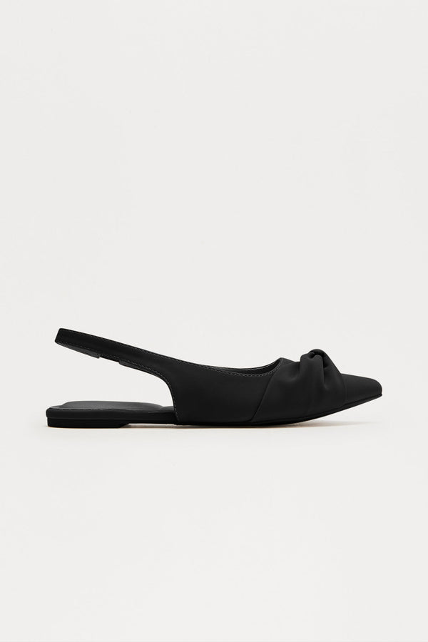 Gelina Slingback Flats - Black