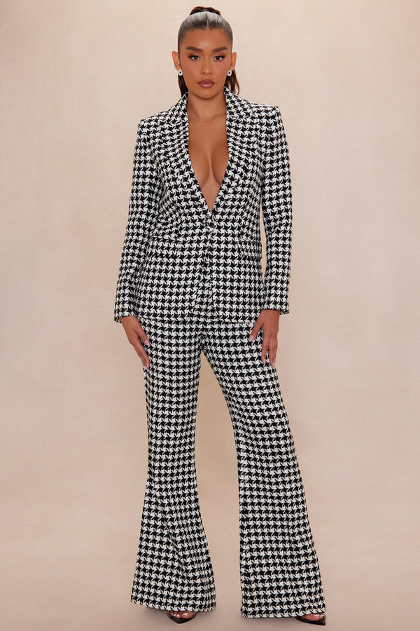 Calista Tweed Blazer - Black/White