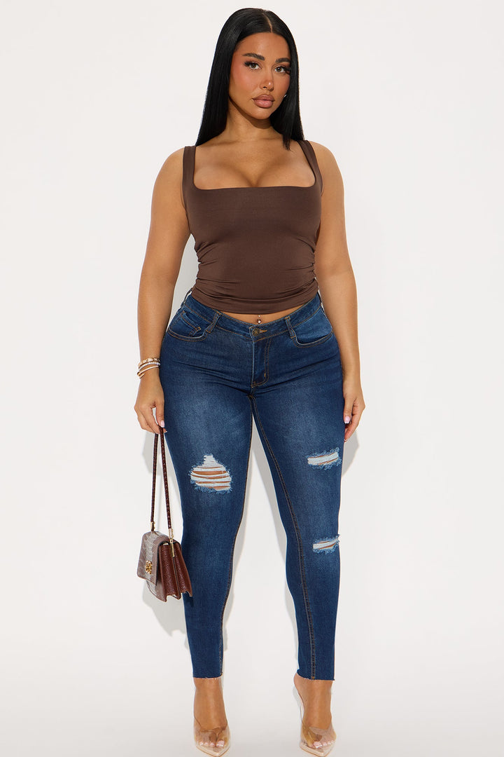 She's Fine Stretch Skinny Jeans - Dark Wash