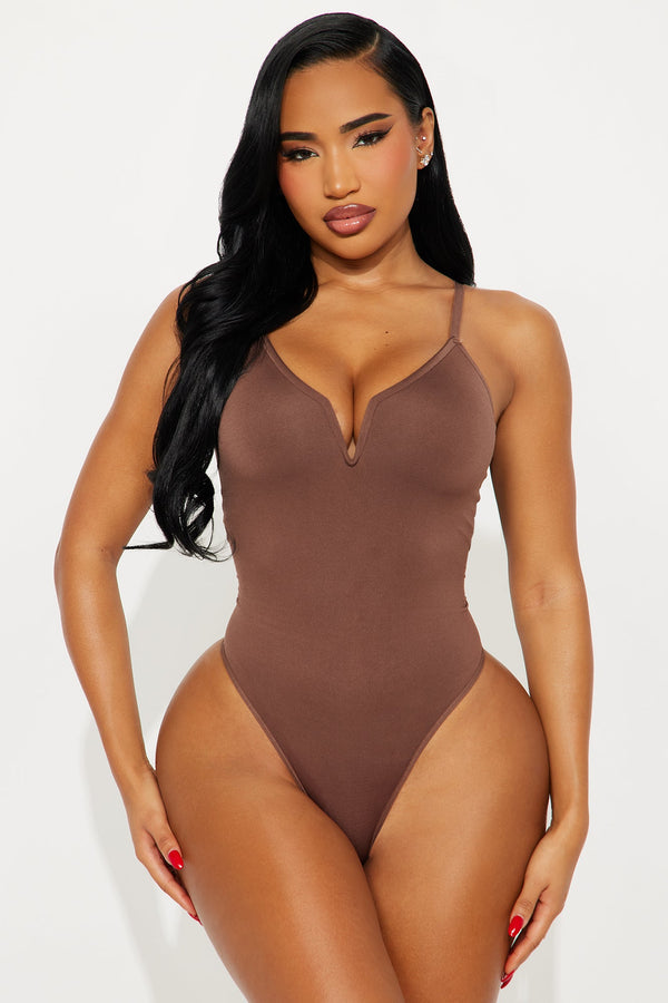 Memphis Seamless Bodysuit - Brown