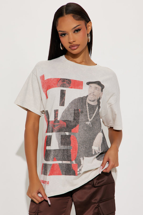 Ice T Chain Washed Tee - Taupe