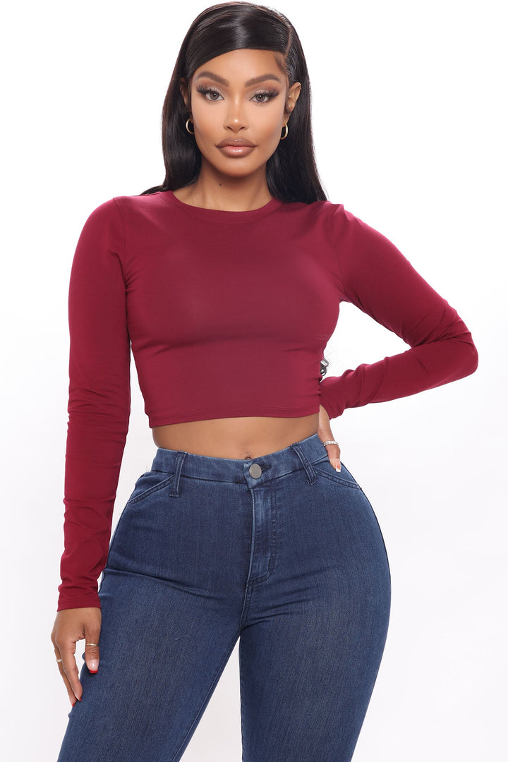 Robin Long Sleeve Top - Wine