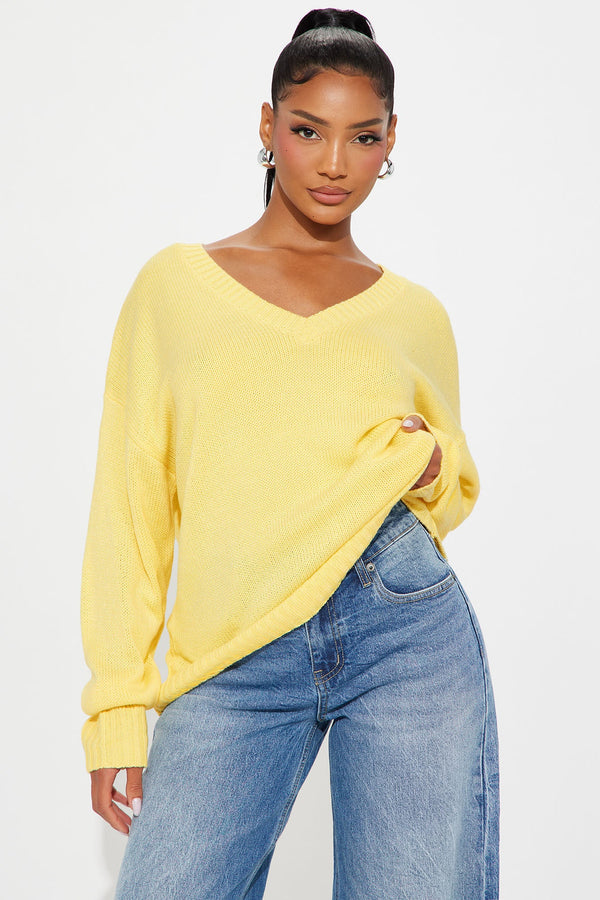 My Favorite Oversized Sweater - Butter Yellow