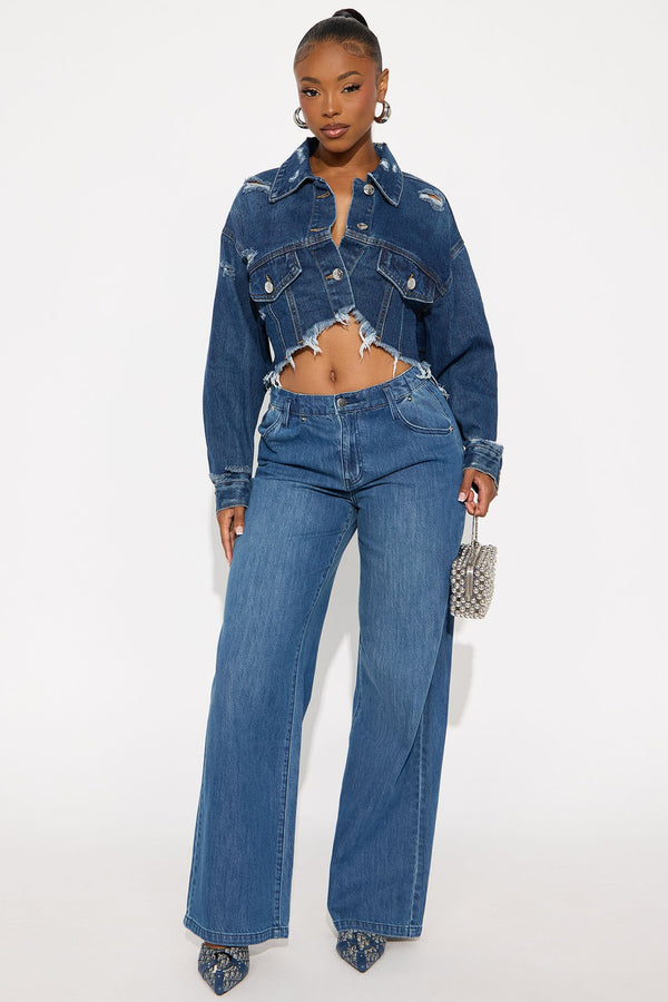 In A Daze Drapey Jeans - Dark Wash