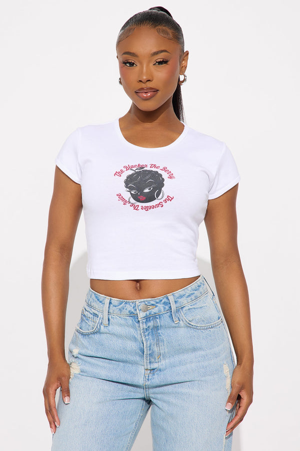 The Blacker The Berry Baby Tee - White