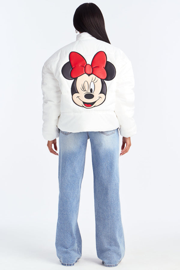 Minnie Magic Puffer Jacket - White