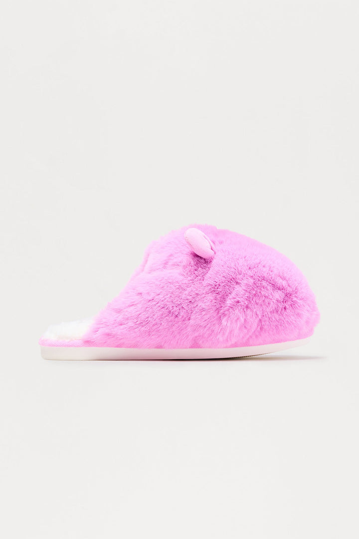 Fifi Faux Fur Slippers - Fuchsia