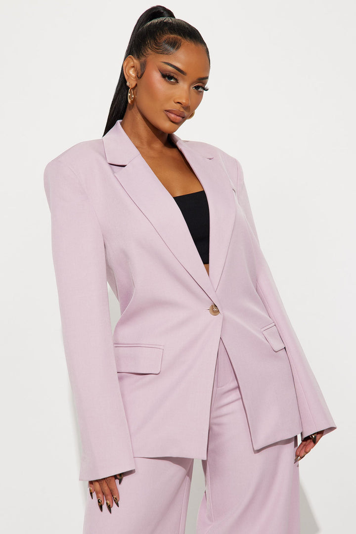 Close The Deal Fitted Blazer - Pink