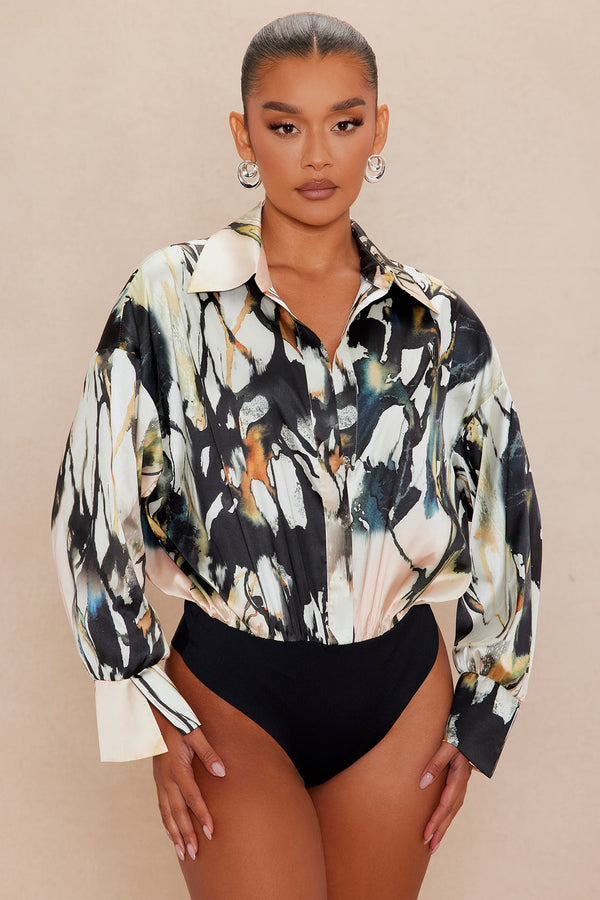 Margot Satin Bodysuit - Multi Color