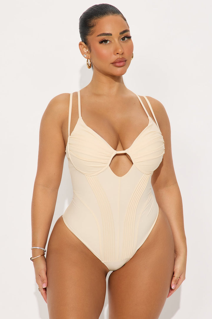 Signature Class Corset Bodysuit - Cream