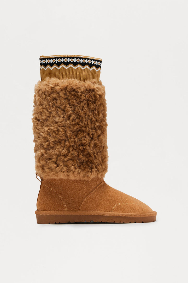 Grizzly Faux Fur Boots - Taupe