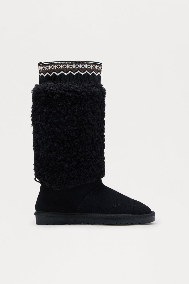 Grizzly Faux Fur Boots - Black