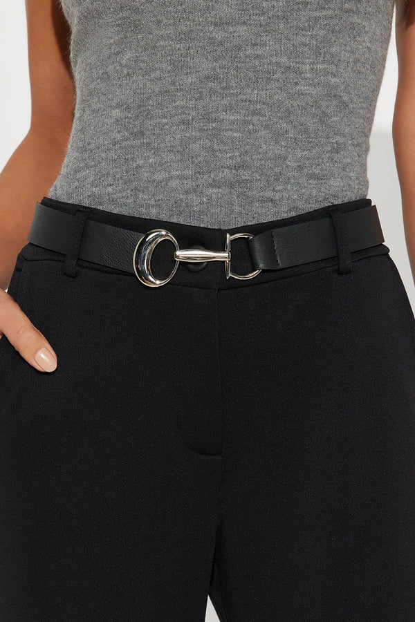 Claro Stretch Belt - Black/Silver