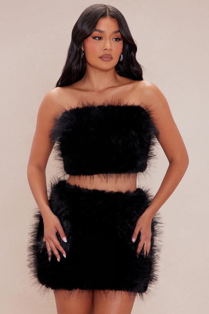 Denver Fur Top - Black