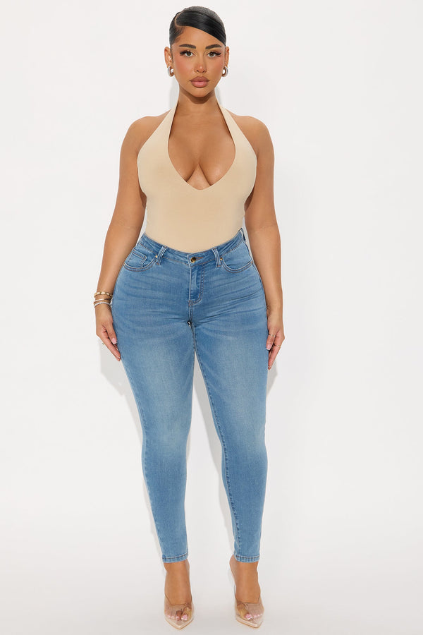 Soft Touch Skinny Jeans - Light Wash