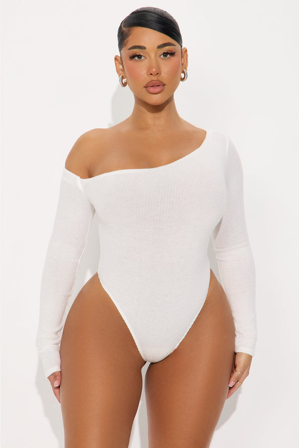 Naomi Ribbed Bodysuit - Ivory