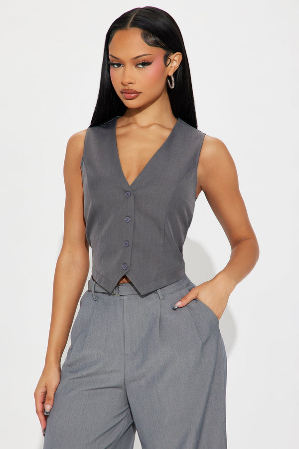 The Giselle Vest - Grey