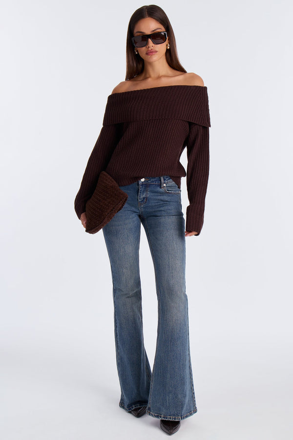 Endless Stretch Low Rise Flare Jeans - Vintage Wash