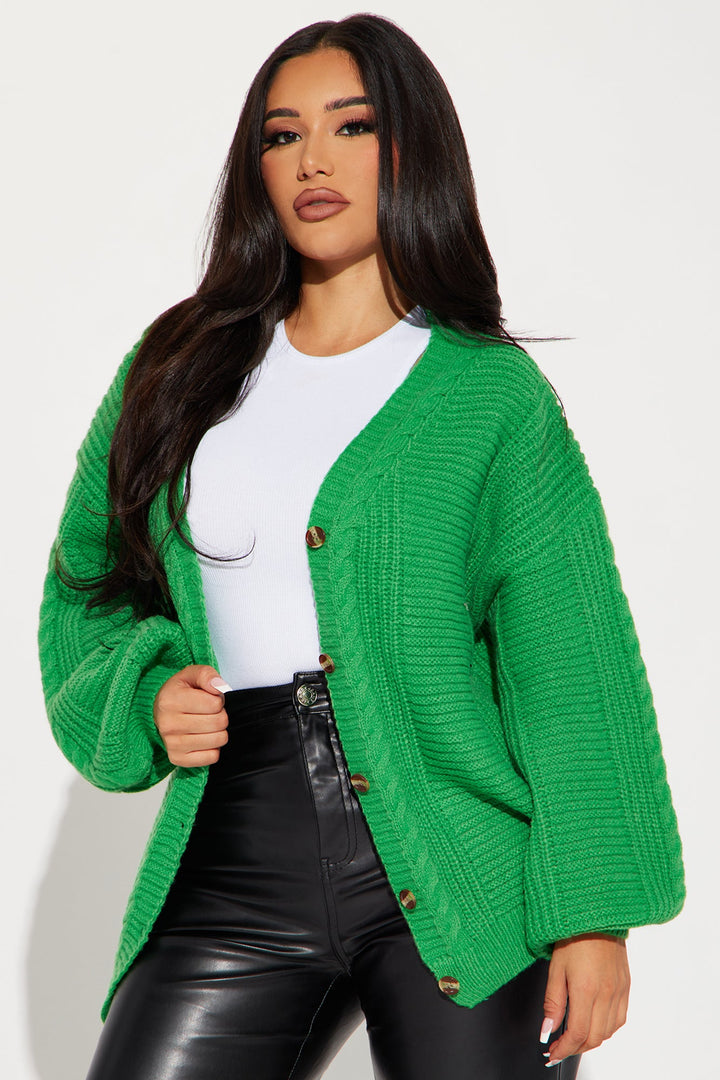 Couch Convo Cardigan - Green