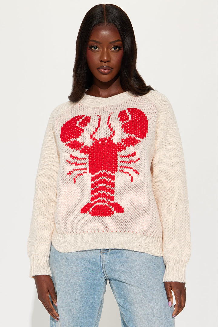 By The View Lobster Sweater - Sand/combo