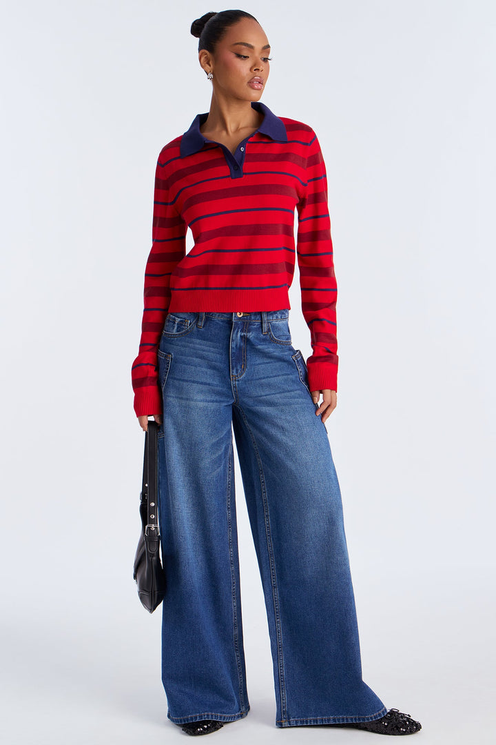 Side Quest Baggy Jeans - Dark Wash