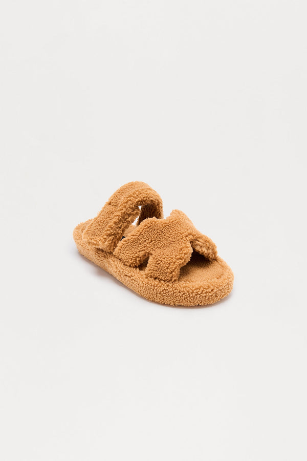 Isabelle Sherpa Slippers - Camel