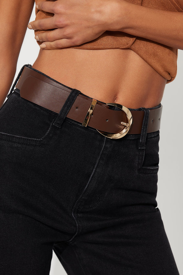 Clocked Out Belt - Dark Brown