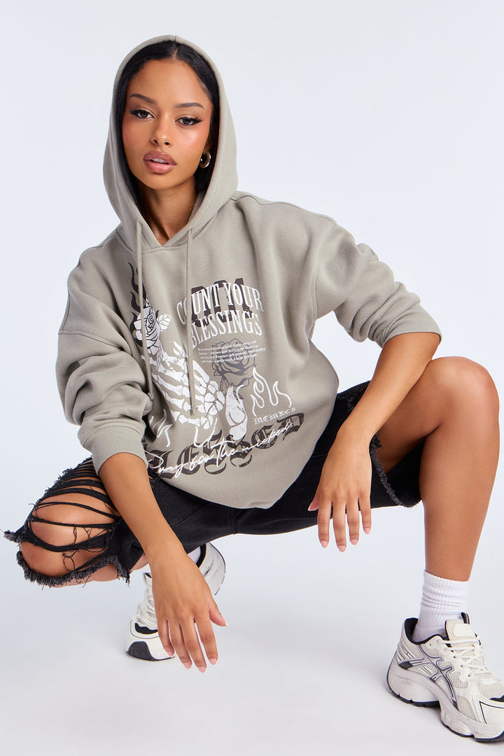 Count Your Blessings Hoodie - Sage