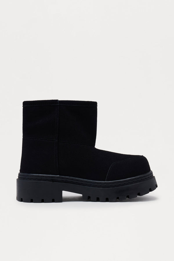 Illinois Faux Suede Booties - Black