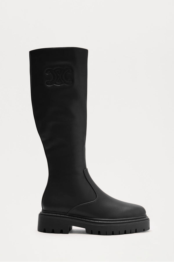 Holland Knee High Boots - Black