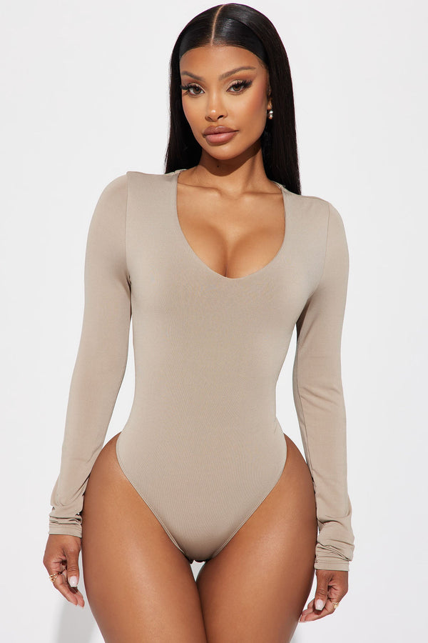Obsessed With Me Bodysuit - Taupe