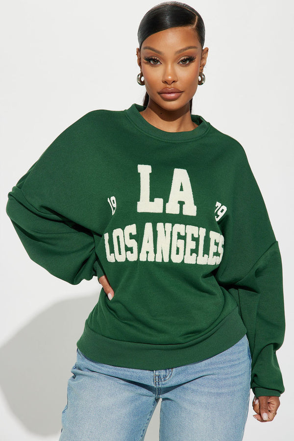 Los Angeles Chenille Patch Sweatshirt - Green