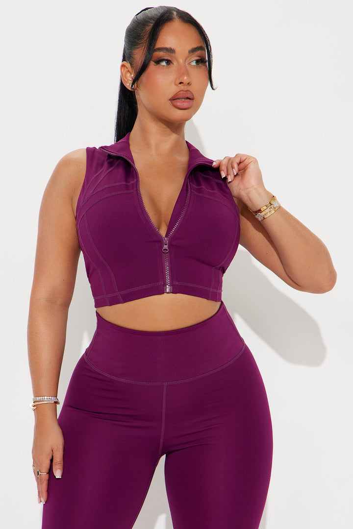 Take A Spin Elevate Active Top - Plum