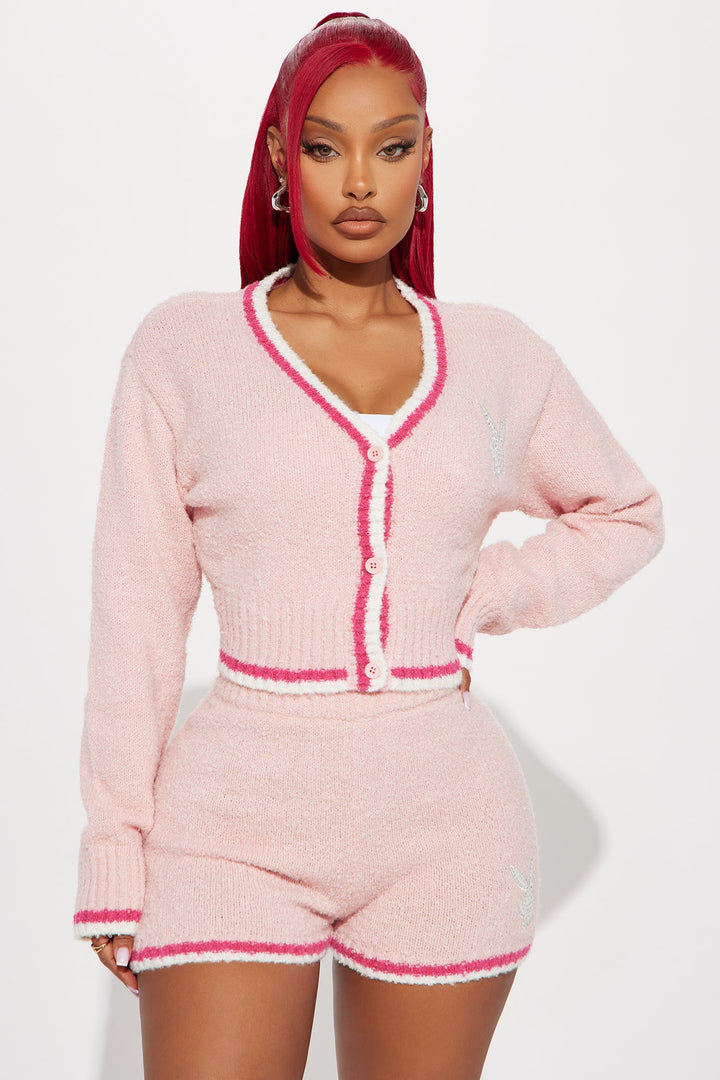 Playboy Princess Rhinestone Cozy Top - Pink
