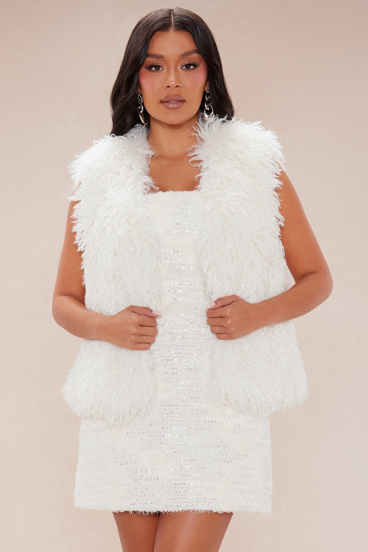 Mammoth Fur Vest - Cream