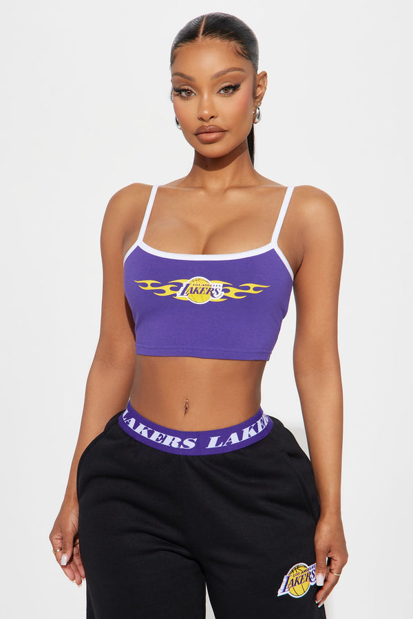Lakers Halftime Crop Top - Purple
