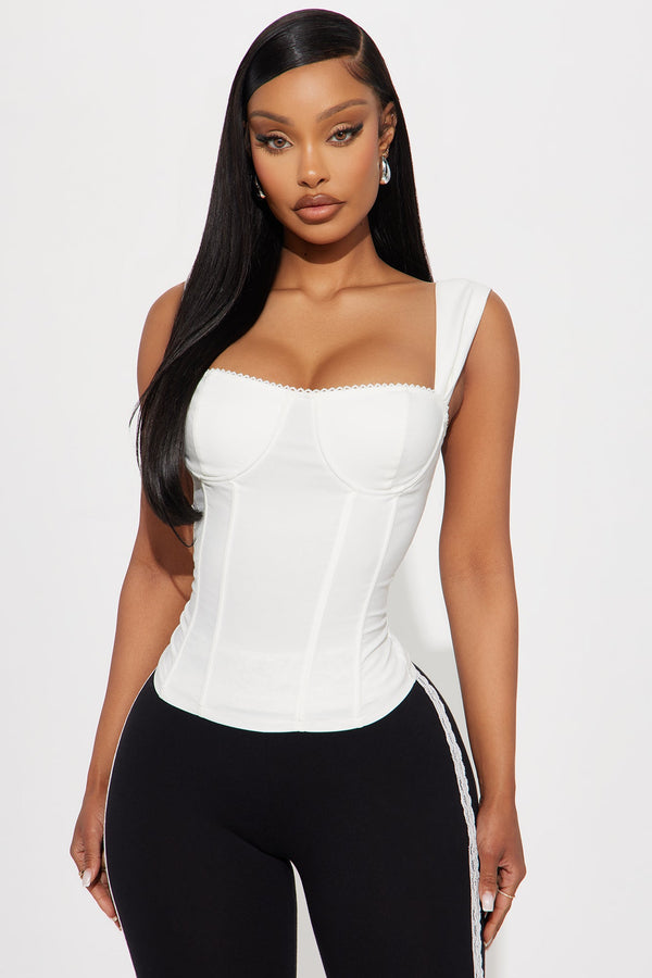 Always Around You Corset Top - White