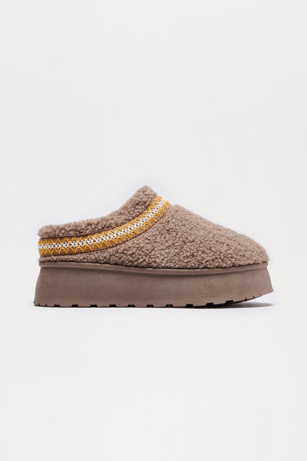 S'mores Sherpa Booties - Taupe