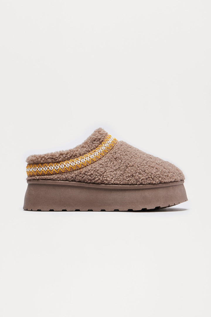 S'mores Sherpa Booties - Taupe