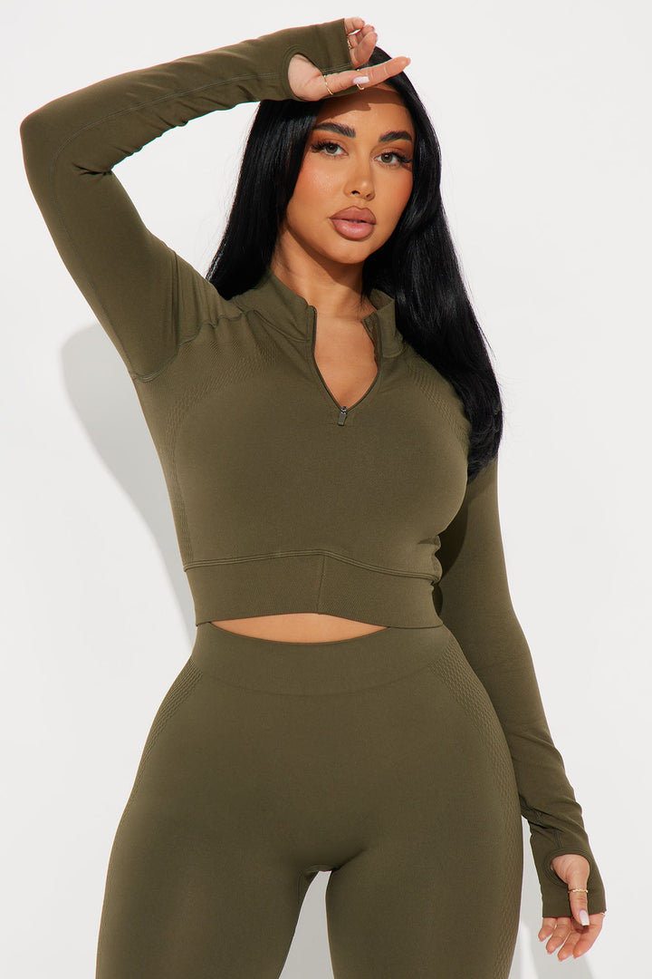 Cool Breeze Active Top - Olive