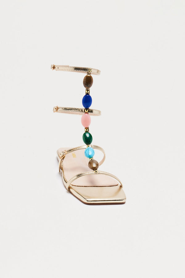 Jamaica Vacay Sandals - Gold