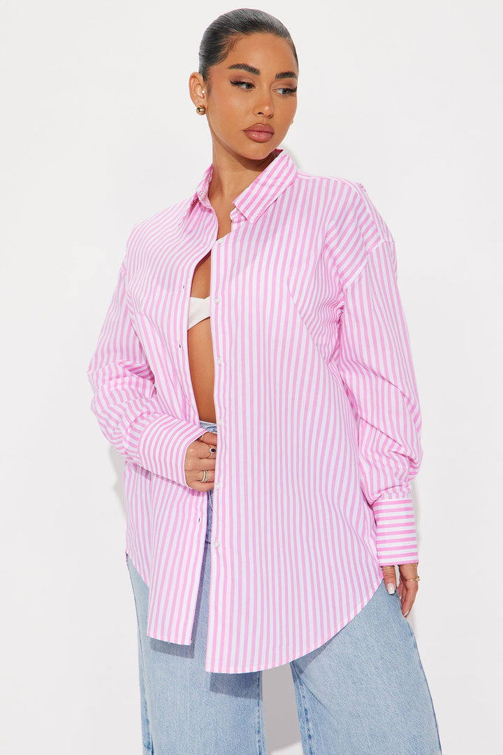 La Dolce Vita Striped Shirt - Pink/combo