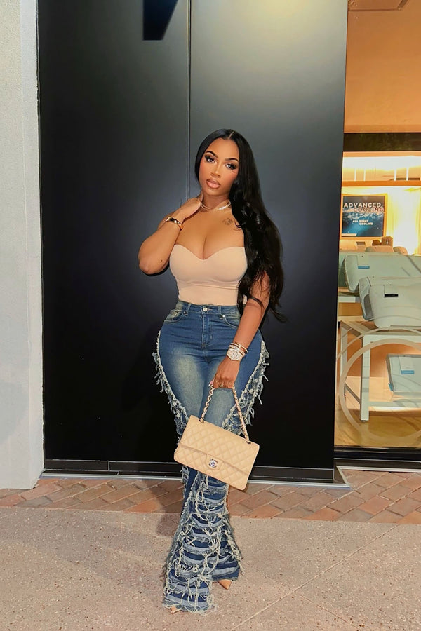 Feeling Brand New Tinted Flare Jeans - Medium Wash