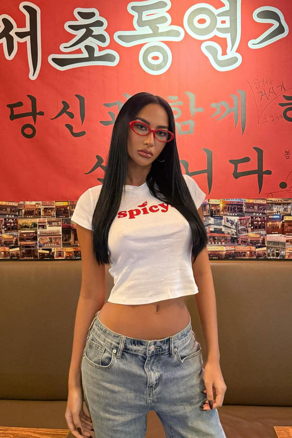 Spicy Hot Chili Pepper Baby Tee - White