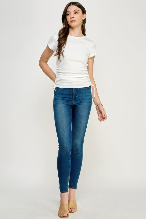 Side Ruched Detail Top